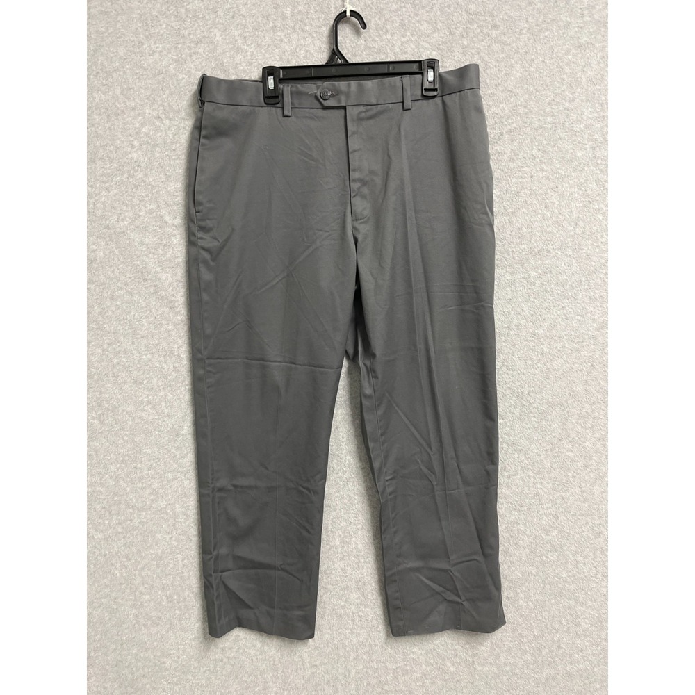 Perry Ellis Portfolio Dress Pants Mens 36x29 Gray Stretch Straight Leg Formal